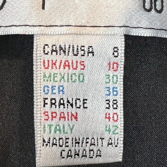 Joseph Ribkoff Sleeveless Bubble Hem Nylon Dress Zip Front Pockets Black Sz 8 - Picture 10 of 13